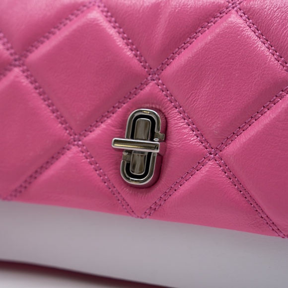 Marc Jacobs Quilted Mini Dual Leather Strap Shoulder Bag Pink - Picture 6 of 7